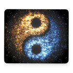 Fire And Ice Sparkle Yin Yang Print Mouse Pad