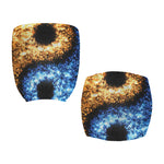 Fire And Ice Sparkle Yin Yang Print Office Chair Cover