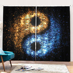 Fire And Ice Sparkle Yin Yang Print Pencil Pleat Curtains