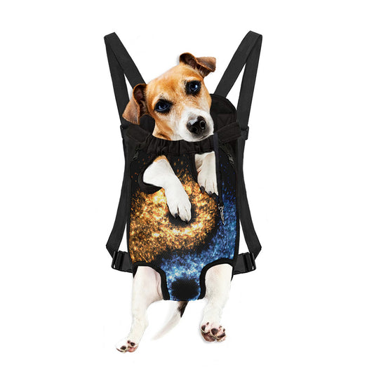 Fire And Ice Sparkle Yin Yang Print Pet Carrier Backpack