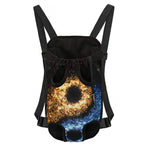 Fire And Ice Sparkle Yin Yang Print Pet Carrier Backpack