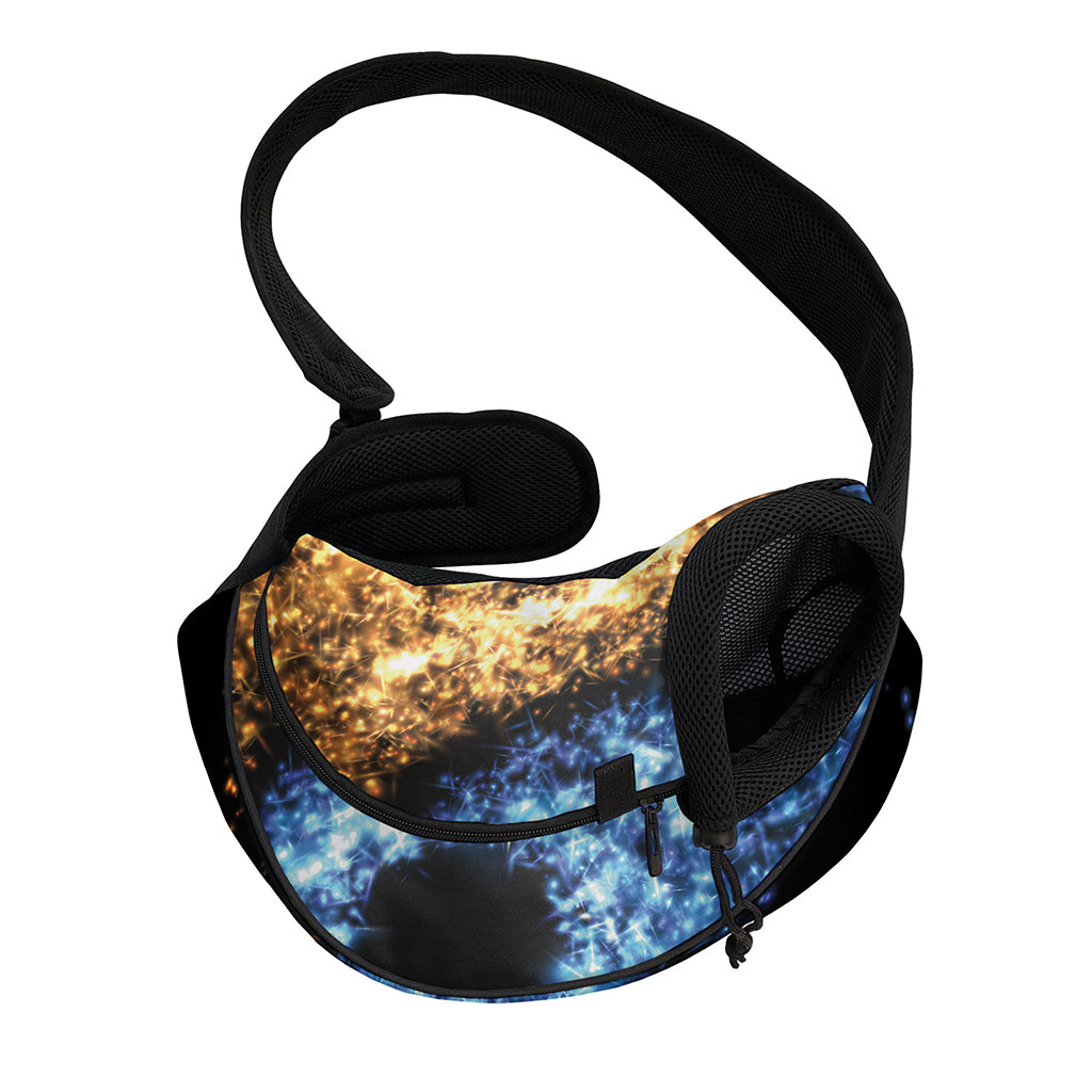 Fire And Ice Sparkle Yin Yang Print Pet Sling Carrier