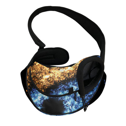 Fire And Ice Sparkle Yin Yang Print Pet Sling Carrier