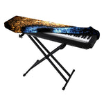 Fire And Ice Sparkle Yin Yang Print Piano Keyboard Cover