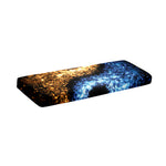 Fire And Ice Sparkle Yin Yang Print Piano Keyboard Cover