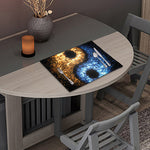 Fire And Ice Sparkle Yin Yang Print Placemat