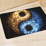 Fire And Ice Sparkle Yin Yang Print Polyester Doormat