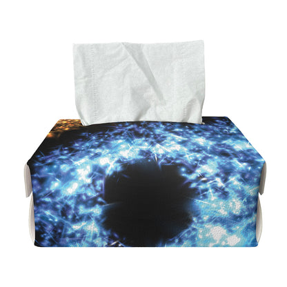 Fire And Ice Sparkle Yin Yang Print Rectangle Tissue Box Cover