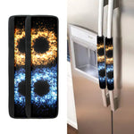 Fire And Ice Sparkle Yin Yang Print Refrigerator Handle Covers