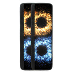 Fire And Ice Sparkle Yin Yang Print Refrigerator Handle Covers