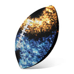 Fire And Ice Sparkle Yin Yang Print Rugby Ball