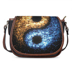 Fire And Ice Sparkle Yin Yang Print Saddle Bag