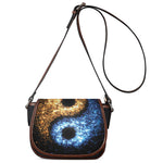 Fire And Ice Sparkle Yin Yang Print Saddle Bag