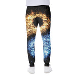 Fire And Ice Sparkle Yin Yang Print Scuba Joggers