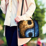 Fire And Ice Sparkle Yin Yang Print Shoulder Strap Bible Bag