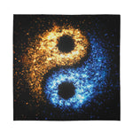Fire And Ice Sparkle Yin Yang Print Silk Bandana
