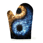 Fire And Ice Sparkle Yin Yang Print Single Oven Mitt