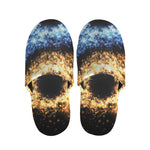 Fire And Ice Sparkle Yin Yang Print Slippers