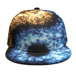Fire And Ice Sparkle Yin Yang Print Snapback Cap