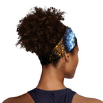Fire And Ice Sparkle Yin Yang Print Sports Headband