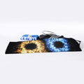 Fire And Ice Sparkle Yin Yang Print Sports Towel