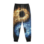 Fire And Ice Sparkle Yin Yang Print Sweatpants