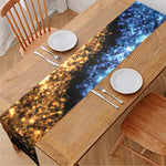 Fire And Ice Sparkle Yin Yang Print Table Runner
