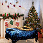 Fire And Ice Sparkle Yin Yang Print Tablecloth