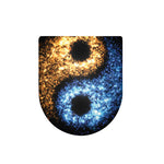 Fire And Ice Sparkle Yin Yang Print Toilet Lid Cover