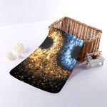 Fire And Ice Sparkle Yin Yang Print Towel