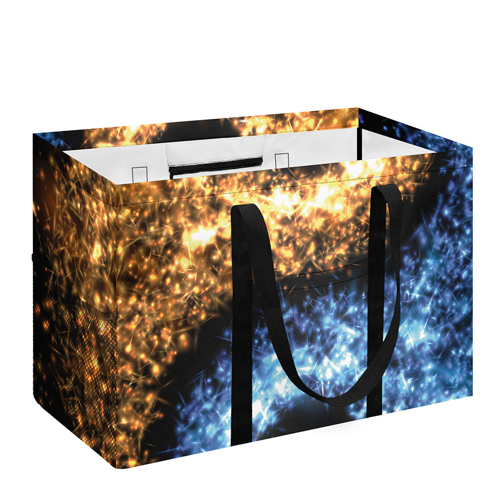 Fire And Ice Sparkle Yin Yang Print Utility Tote Bag