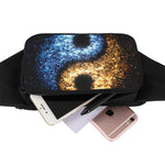 Fire And Ice Sparkle Yin Yang Print Waist Bag