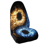 Fire And Ice Sparkle Yin Yang Print Waterproof Car Seat Cover