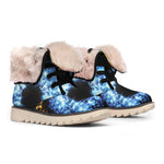Fire And Ice Sparkle Yin Yang Print Winter Boots