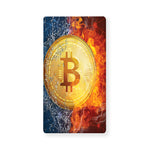 Fire And Water Bitcoin Print Baby Crib Sheet