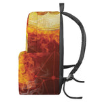 Fire And Water Bitcoin Print Backpack