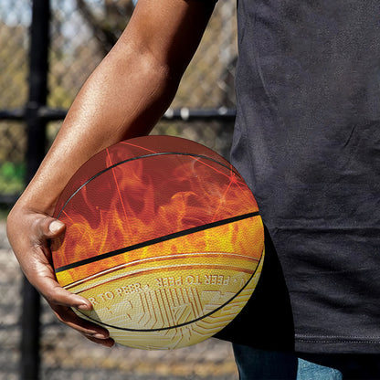 Fire And Water Bitcoin Print Basketball