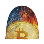 Fire And Water Bitcoin Print Beanie