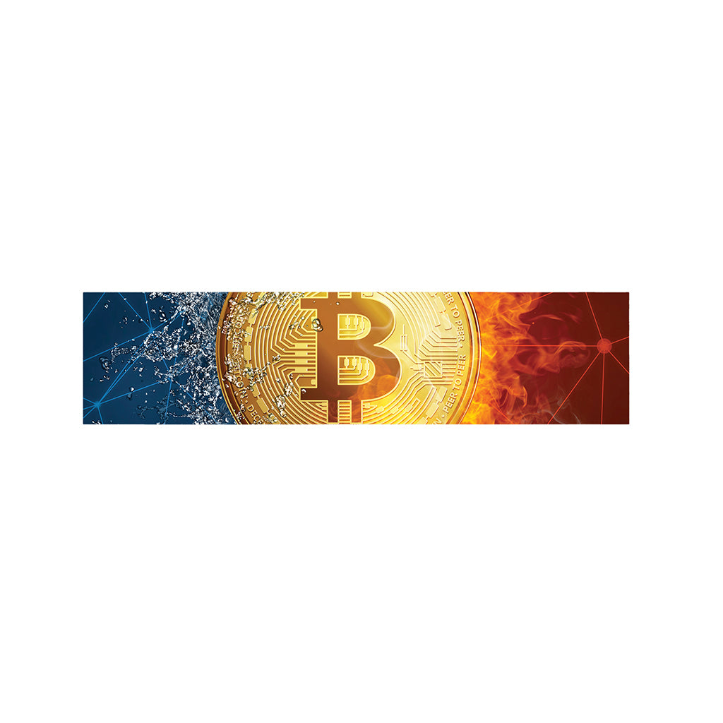Fire And Water Bitcoin Print Bed Runner