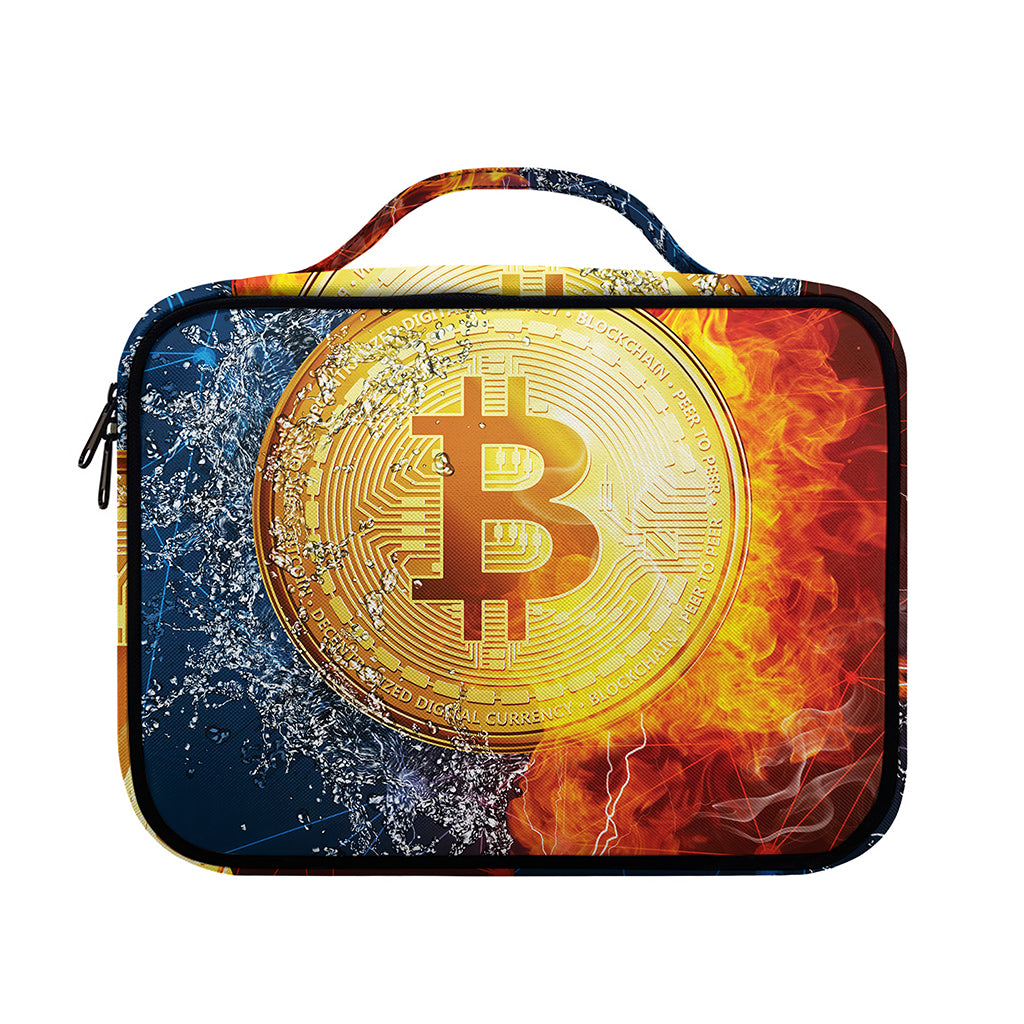 Fire And Water Bitcoin Print Briefcase Bible Bag