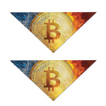 Fire And Water Bitcoin Print Dog Bandana