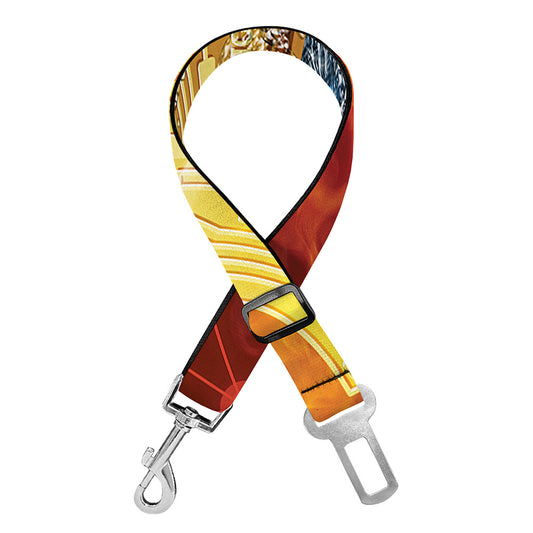 Fire And Water Bitcoin Print Dog Seat Belt