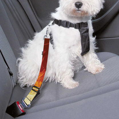 Fire And Water Bitcoin Print Dog Seat Belt