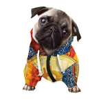 Fire And Water Bitcoin Print Dog Zip Up Hoodie