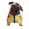 Fire And Water Bitcoin Print Dog Zip Up Jacket