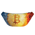 Fire And Water Bitcoin Print Fanny Pack