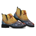 Fire And Water Bitcoin Print Flat Ankle Boots