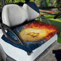 Fire And Water Bitcoin Print Golf Cart Seat Cover
