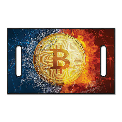 Fire And Water Bitcoin Print Golf Cart Seat Cover