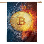 Fire And Water Bitcoin Print House Flag